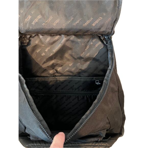 Reebok Top Loading Computer Black Backpack - Picture 3 of 3